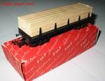 P.M.P. Wagon � ranchers, transport de planches, � bogies.
