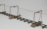 Syst�me pour trains � trolley catenaire portique